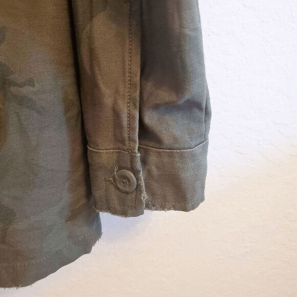 TOPSHOP Woman’s Camo Utility Jacket Size 4 Camouflage - Picture 3 of 8